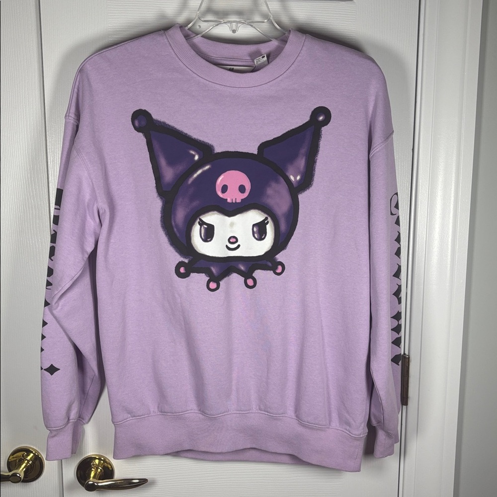 H&M Kuromi Sweatshirt Purple Devil Bioworld Sanrio Anime Goth Kawaii Girls 20